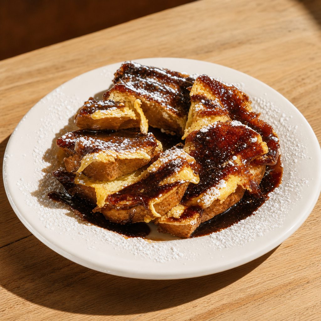 Huckleberry-Zucchini Bread French Toast.